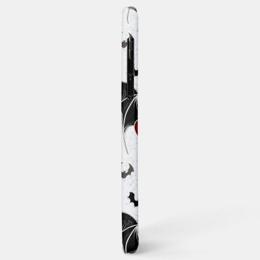 Halloween-Herz mit schwarzen Fledermausflügeln Case-Mate iPhone Hülle (Hinten/Links)