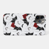 Halloween-Herz mit schwarzen Fledermausflügeln Case-Mate iPhone Hülle (Rückseite (Horizontal))