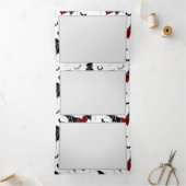 Halloween-Herz mit schwarzen Fledermausflügeln Dreifach-gefaltete Programmkarte (Innenseite)