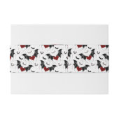 Halloween-Herz mit schwarzen Fledermausflügeln Einladungsbanderole (Rückseitenbeispiel)