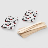 Halloween-Herz mit schwarzen Fledermausflügeln Fächer (Non-assembled)