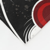 Halloween-Herz mit schwarzen Fledermausflügeln Fleecedecke (Ecke)