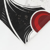 Halloween-Herz mit schwarzen Fledermausflügeln Fleecedecke (Ecke)