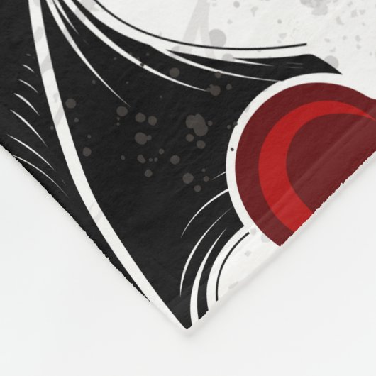 Halloween-Herz mit schwarzen Fledermausflügeln Fleecedecke (Ecke)