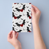 Halloween-Herz mit schwarzen Fledermausflügeln Flyer (Handgriff)
