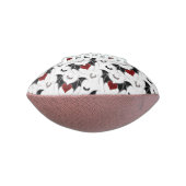 Halloween-Herz mit schwarzen Fledermausflügeln Football (Gedreht 90)