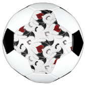 Halloween-Herz mit schwarzen Fledermausflügeln Fußball (Gedreht)