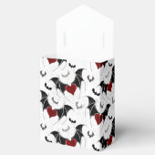 Halloween-Herz mit schwarzen Fledermausflügeln Geschenkschachtel (Geöffnet)