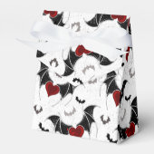 Halloween-Herz mit schwarzen Fledermausflügeln Geschenkschachtel (Vorderseite)