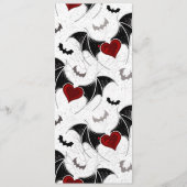 Halloween-Herz mit schwarzen Fledermausflügeln Hinweiskarte (Vorderseite)