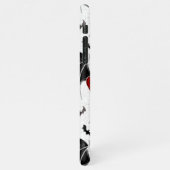 Halloween-Herz mit schwarzen Fledermausflügeln iPhone Hülle (Linke Seite)