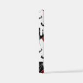 Halloween-Herz mit schwarzen Fledermausflügeln iPhone Hülle (Rechte Seite)