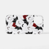 Halloween-Herz mit schwarzen Fledermausflügeln iPhone Hülle (Rückseite (Horizontal))