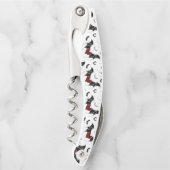 Halloween-Herz mit schwarzen Fledermausflügeln Kellnermesser (Vorderseite)