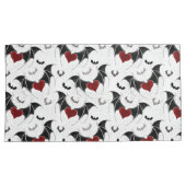 Halloween-Herz mit schwarzen Fledermausflügeln Kissenbezug (Vorderseite-Rechts)