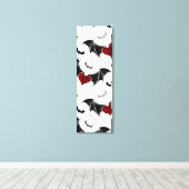 Halloween-Herz mit schwarzen Fledermausflügeln Leinwanddruck (Insitu (Holzboden))