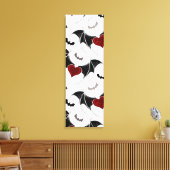 Halloween-Herz mit schwarzen Fledermausflügeln Leinwanddruck (Insitu (Wohnzimmer))