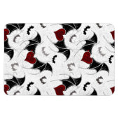 Halloween-Herz mit schwarzen Fledermausflügeln Magnet (Horizontal)