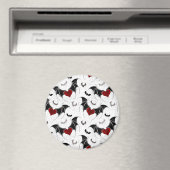 Halloween-Herz mit schwarzen Fledermausflügeln Magnet (In Situ (Geschirrspüler))