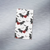 Halloween-Herz mit schwarzen Fledermausflügeln Magnetische Visitenkarte (Beispiel)