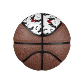 Halloween-Herz mit schwarzen Fledermausflügeln Mini Basketball (Rechts)