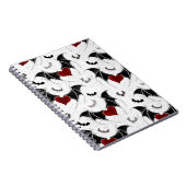 Halloween-Herz mit schwarzen Fledermausflügeln Notizblock (Rechte Seite)