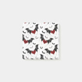 Halloween-Herz mit schwarzen Fledermausflügeln Post-it Klebezettel (Vorderseite)