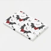 Halloween-Herz mit schwarzen Fledermausflügeln Post-it Klebezettel (angewinkelt)