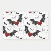 Halloween-Herz mit schwarzen Fledermausflügeln Post-it Klebezettel (Vorderseite)