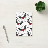 Halloween-Herz mit schwarzen Fledermausflügeln Post-it Klebezettel (Büro)