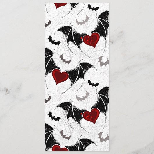 Halloween-Herz mit schwarzen Fledermausflügeln Programm (Vorderseite)