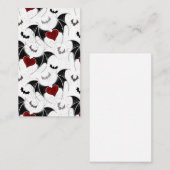 Halloween-Herz mit schwarzen Fledermausflügeln Rabattkarte (Vorne/Hinten)