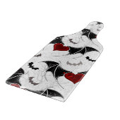 Halloween-Herz mit schwarzen Fledermausflügeln Schneidebrett (Ecke)