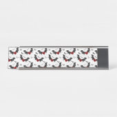 Halloween-Herz mit schwarzen Fledermausflügeln Schreibtischnamensplakette (Vorderseite )