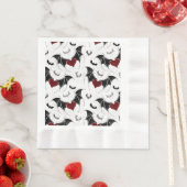 Halloween-Herz mit schwarzen Fledermausflügeln Serviette (Beispiel)