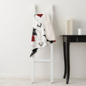 Halloween-Herz mit schwarzen Fledermausflügeln Sherpadecke (Beispiel)