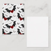 Halloween-Herz mit schwarzen Fledermausflügeln Telefonnummerkarte (Vorne/Hinten)