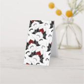 Halloween-Herz mit schwarzen Fledermausflügeln Terminkarte (Rückseite)