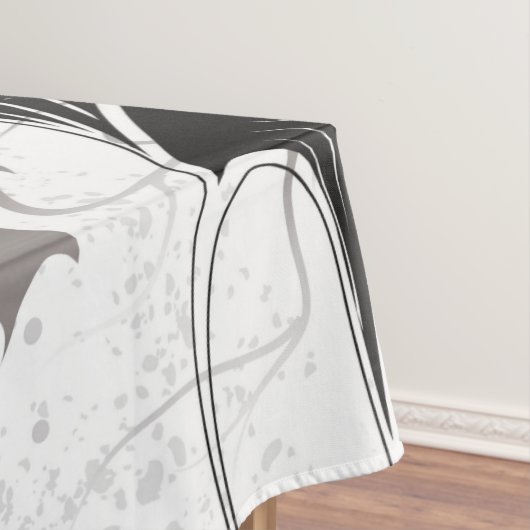 Halloween-Herz mit schwarzen Fledermausflügeln Tischdecke (Beispiel)