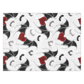 Halloween-Herz mit schwarzen Fledermausflügeln Tischdecke (Vorderseite (Horizontal))