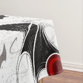 Halloween-Herz mit schwarzen Fledermausflügeln Tischdecke (Beispiel)