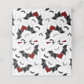 Halloween-Herz mit schwarzen Fledermausflügeln Treuekarte (Außenseite Aufgefaltet)