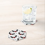 Halloween-Herz mit schwarzen Fledermausflügeln Untersetzer (Vor Ort)