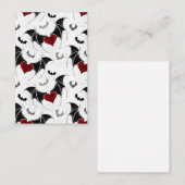 Halloween-Herz mit schwarzen Fledermausflügeln Visitenkarte (Vorne/Hinten)