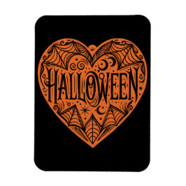 Halloween-Herz, Orange Herzform, Feiertag Magnet
