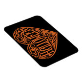 Halloween-Herz, Oranges Herz, Feiertag Magnet (Rechte Seite)