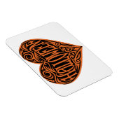Halloween-Herz, Oranges Herz, Feiertag Magnet (Rechte Seite)
