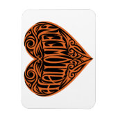 Halloween-Herz, Oranges Herz, Feiertag Magnet (Vertikal)