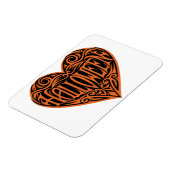 Halloween-Herz, Oranges Herz, Feiertag Magnet (Linke Seite)