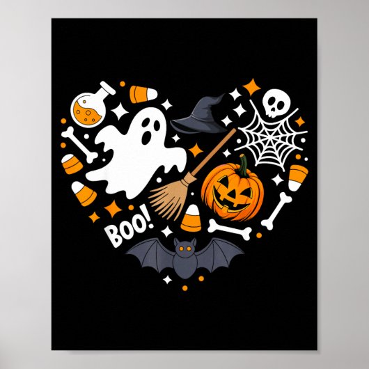 Halloween-Herz Poster (Vorne)